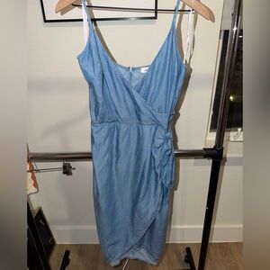 Lovers + Friends Asymmetrical Denim Blue Dress